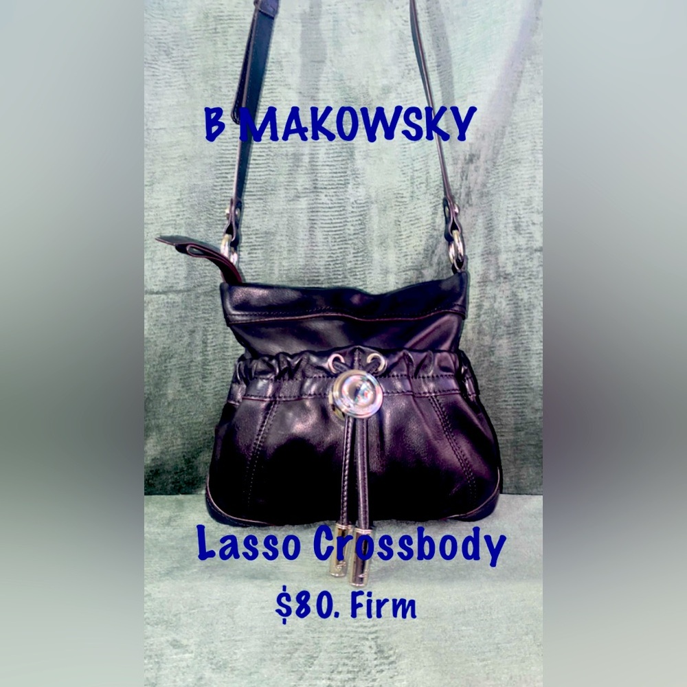 B MAKOWSKY Lasso Drawstring Crossbody Bag